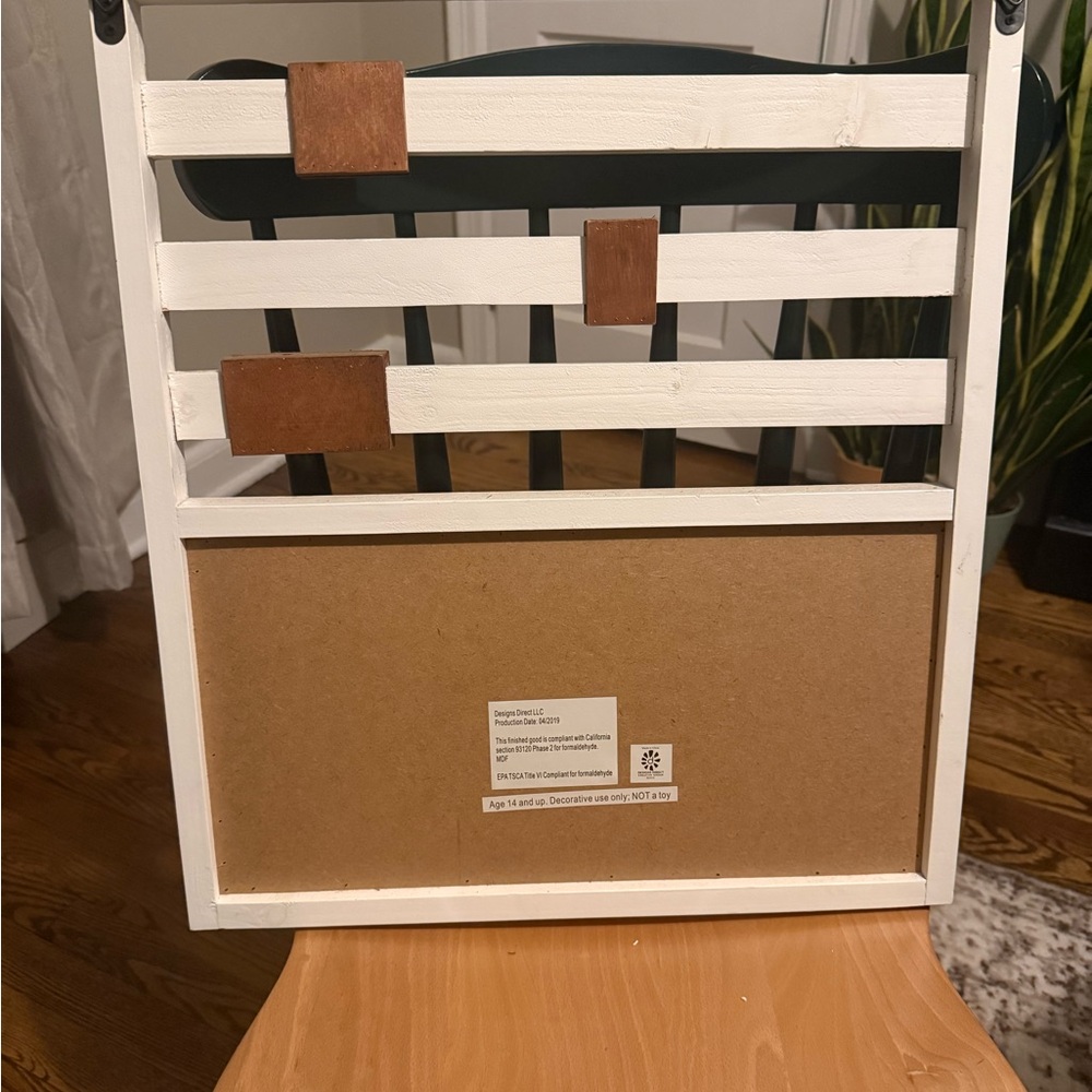 White Perpetual Calendar with Chalkboard - Picture 2 of 2